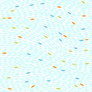 Seamless abstract hand drawn pattern waves background N7