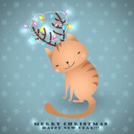 Christmas cat Holiday cad design