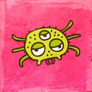 Monster on Grunge Background N3