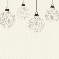 Christmas balls with flowers N2