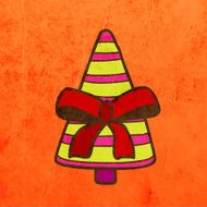 tree with red bow