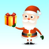 Santa Claus with gift box N2