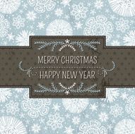blue christmas background with snowflakes and label for text N2