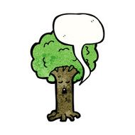 cartoon tree with speech bubble N11