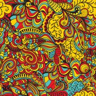 Vector seamless texture with abstract flowers N5