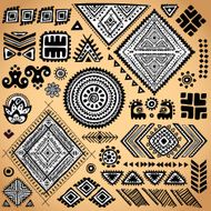 Tribal vintage ethnic pattern set N4