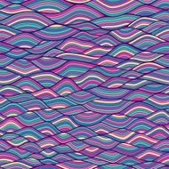 Seamless wave hand-drawn pattern waves background N23