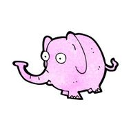 cartoon pink elephant N50