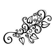 Original Decorative Leaf with Ornament N3