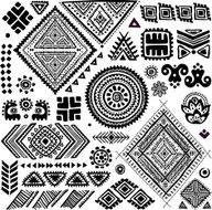 Tribal vintage ethnic pattern set N5