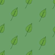 seamless pattern of green leaves N3