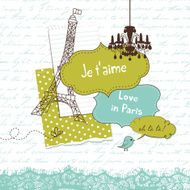 In Love with Paris Cute scrapbook elements N2