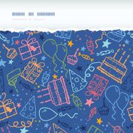 Birthday horizontal torn seamless pattern background