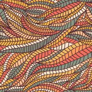 Seamless abstract hand-drawn waves pattern N35