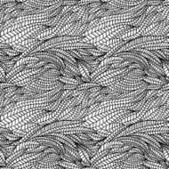 Seamless abstract hand-drawn waves pattern N36