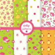 Set of baby seamless patterns N5