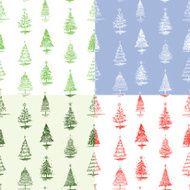 pattern of Christmas trees