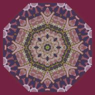 Oriental mandala motif in brown