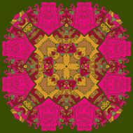 Oriental mandala motif yoga sign