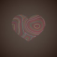 illustration with a multicolored heart