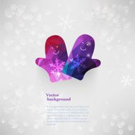 Vector mittens characters