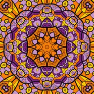 Ornamental round seamless pattern with many details N7