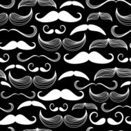 Gentlemen&#039;s Club Mustache seamless pattern N3