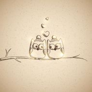 card with owls N4
