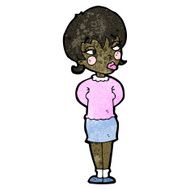 cartoon annoyed woman N288