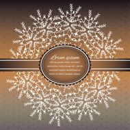 Christmas snowflake on blur background Card template N4