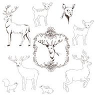 Deer Christmas Set