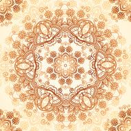 Ornate vintage vector pattern in mehndi style N7