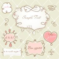 Doodle frames in French style N10