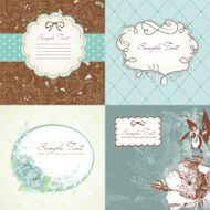 Set of cute greeting cards