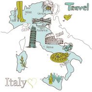 Creative map of Italy N2