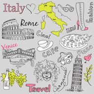 Sightseeing in Italy doodles N4