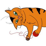 playing cat sketch