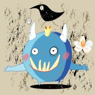 Cute monster doodle