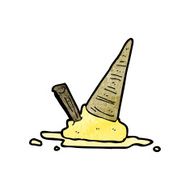 Cartoon Dropped Ice Cream N4