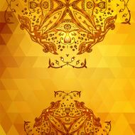Template for invitation card background gold