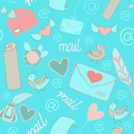 Mail seamless pattern