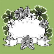 Vintage Abstract Floral Frame