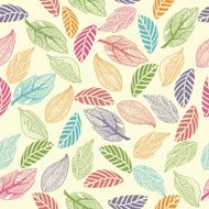 seamless floral pattern with colorful leaves