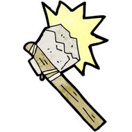 cartoon stone axe N6