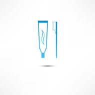 Toothpaste And Toothbrush Icon N2