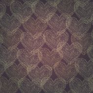 Seamless linear heart pattern