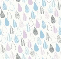 Decorative seamless ornamental texture with drops