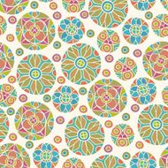Decorative abstract seamless circle pattern