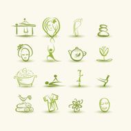 Massage and spa set of icons for your design N4