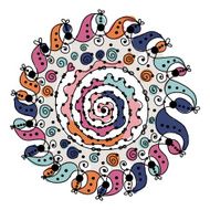 Colorful circle ornament for your design